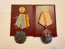 Cold War Soviet Russian Medals With Booklets Matching Numbers Books picture