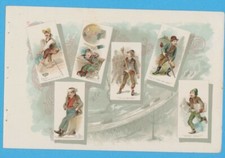 1888 DUKE & Son A33  TERRORS OF AMERICA Album Page w/ hunting & fishing picture