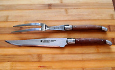 LAGUIOLE Sabatier The Bee Stainless Steel Carving Set Rosewood Handles France picture