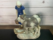 Royal Copenhagen Bing & Grondahl B&G Figurine Girl with Calves Cows 2270 picture
