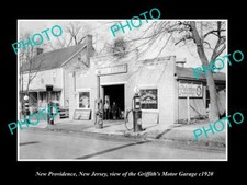 POSTCARD SIZE PHOTO OF NEW PROVIDENCE NEW JERSEY GRIFFITHS MOTOR GARAGE c1920 picture