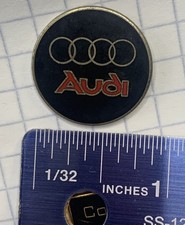Audi Logo Enameled Hat Lapel Pin & 3” Iron On Patch Automobile Car picture