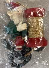 Vintage Roman Innovation Ornament - Elf Holding Spool of Thread New picture