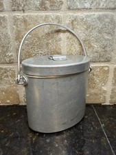 French Army Post WW2 Squad Mess Kit Lunch Aluminum Pot Tournus France 1950’s picture