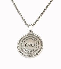 Silver Plated Yeshua Medallion Names of God Pendant Necklace picture