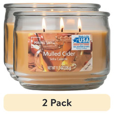 2 Pack Scented 3-Wick Glass Jar Candle, Mulled Cider Fragrance, 11.5 oz.... picture