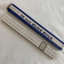 Engineering Instruments Inc. 10” Wooden Slide Rule In Original Box Made in USA picture
