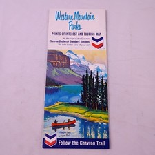 1963 Western Mountain Parks Points of Interest and Touring Map Chevron Dealers picture