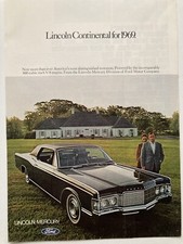 1969 Lincoln Continental Print Ad Powered By 460 Engine picture