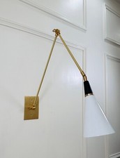 Beautiful Brass Wall Scone Modern Handmade Vintage SCICSO Mid Century Wall Lamp picture