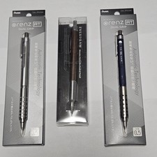 ​Luddite EverDraw Wood & Pentel Orenz AT 0.5mm Mechanical Pencil 3pcs Set Box picture