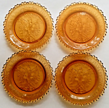 Lot of 4 New Bedford MA Phoenix Art Glass Polish Women Club Pairpoint Cup Plates picture