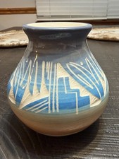 Handmade Navajo Native American Clay Pottery Vase Artist Marie Begay Kanuho picture