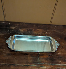VTG Silverplate Baroque by Wallace 723 Bread Tray or Butter Dish 10.25