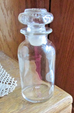 Vintage Clear Glass Apothecary/Spice Jar with Lid picture