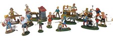 Vtg Italian Nativity Set Village Market Santons Figures Rare Lot 15 Baker picture