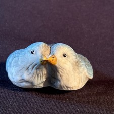 Vintage Porcelain Kissing Blue Birds picture