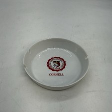 Vintage Cornell University Glass Ashtray Red Seal Starburst 5” Ivy League picture