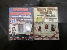 NEW IRAQ's MOST WANTED and OPERATION IRAQI FREEDOM sealed Playing cards Saddam picture