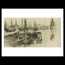 Frank Duveneck - Shipping on the Giudeca (The Docks) (1883) Art Card Print picture