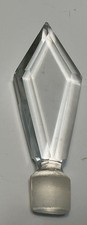 Art Deco Faceted Glass Or Crystal Bottle Stopper 5.5”h X 3” Round (stopper) picture