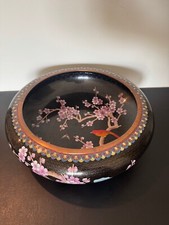 Vintage Chinese Jingfa Black Cloisonne Large 15
