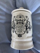 Fortnum & Mason Porcelain Jar Vintage Black And White Ornate 1707  Lid Stamped picture