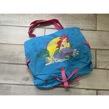 Vtg Disney Little Mermaid Purse Messenger Book Bag Ariel Sebastian Overnight Bag picture