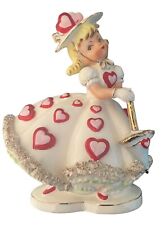 Relpo Spaghetti Valentines Day Lady Planter With Parasol And Hearts picture