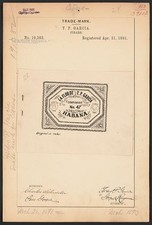 Photo:Y P Garcia La Flor de Y P Garcia Cigars 1891 Trademark Havana Cuba picture