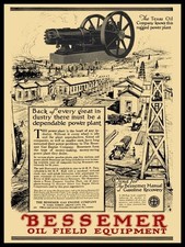1921 Bessemer Oil Field Engine for TEXACO NEW Sign 24x30