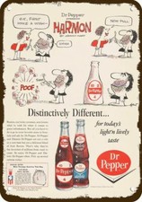 1964 DR. PEPPER  JOHNNY HART HARMON Cartoon VnLook DECORATIVE REPLICA METAL SIGN picture