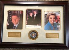 Pres. William Clinton and First Lady Hillary Clinton First Edition Framed Signed picture