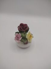 Vintage Ansley Porcelain Rose Flowers Hand Painted Fine Bone Chine Collectable  picture