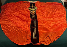 Holy Ghost pentecost  Vestments Red Chasuble Veil & Stole Set Embroidered Cross picture