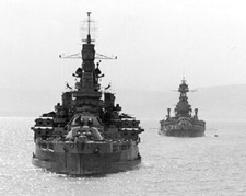 U.S. Navy Battleships USS Nevada and USS Texas near Ireland 8x10 WWII Photo 619a picture