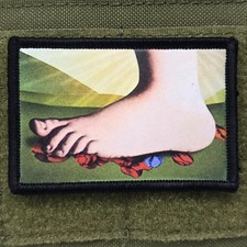 Monty Python Foot Patch Moral Tactical TV USA Flag Hook & Loop 3x2 picture