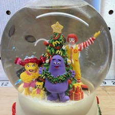 Vintage McDonalds Ronald McDonald Friends Snow Globe Hamburglar Grimace Holiday picture