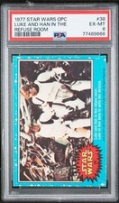 1977 O-PEE-CHEE STAR WARS #38 LUKE AND HAN IN THE REFUSE ROOM PSA 6 picture