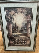 Home Interior by B Brown scenery thrue an arch Balcony 22.5” X 33” picture
