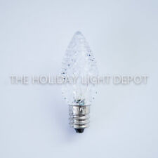 25 C7 Pure White LED Faceted Christmas Light Bulbs LED Retro Fit Dimmable picture