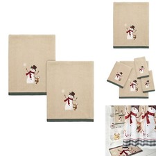 Avanti Linens 03744X-2BTST TAN Christmas Soft Absorbent Cotton Bath Towel picture