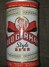 OLD GERMAN STYLE STRAIGHT STEEL PULL TAB EMPTY BEER CAN 101-7 FORT WAYNE INDIANA picture