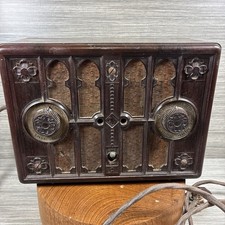 Vintage 1932 Kadette Model H Gothic Bakelite Tube Radio International PARTS ONLY picture