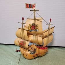 Vintage Holland Wooden Sailing Ship Souvenir – 9