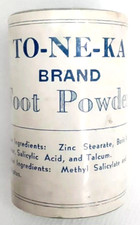 Antique 1940s Advertising Container To-Ne-Ka Brand Foot Powder Cincinnati Ohio picture
