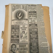 Grateful Dead: Mardi Gras+JGB Warfield+The Valentines Fillmore ads picture