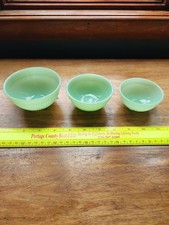 Child's Nesting Bowls Mosser Glass Barnes Stacy Marie, Jadeite Green picture