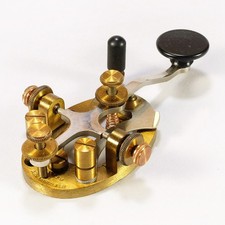 Vintage Brass & Chrome Telegraph Key – AT&T Co. Western Electric 1920s-1930s picture