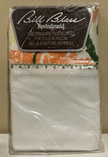 VTG Springfield Bill Blass Set Of 2 Standard Pillowcases Orange Floral NOS picture